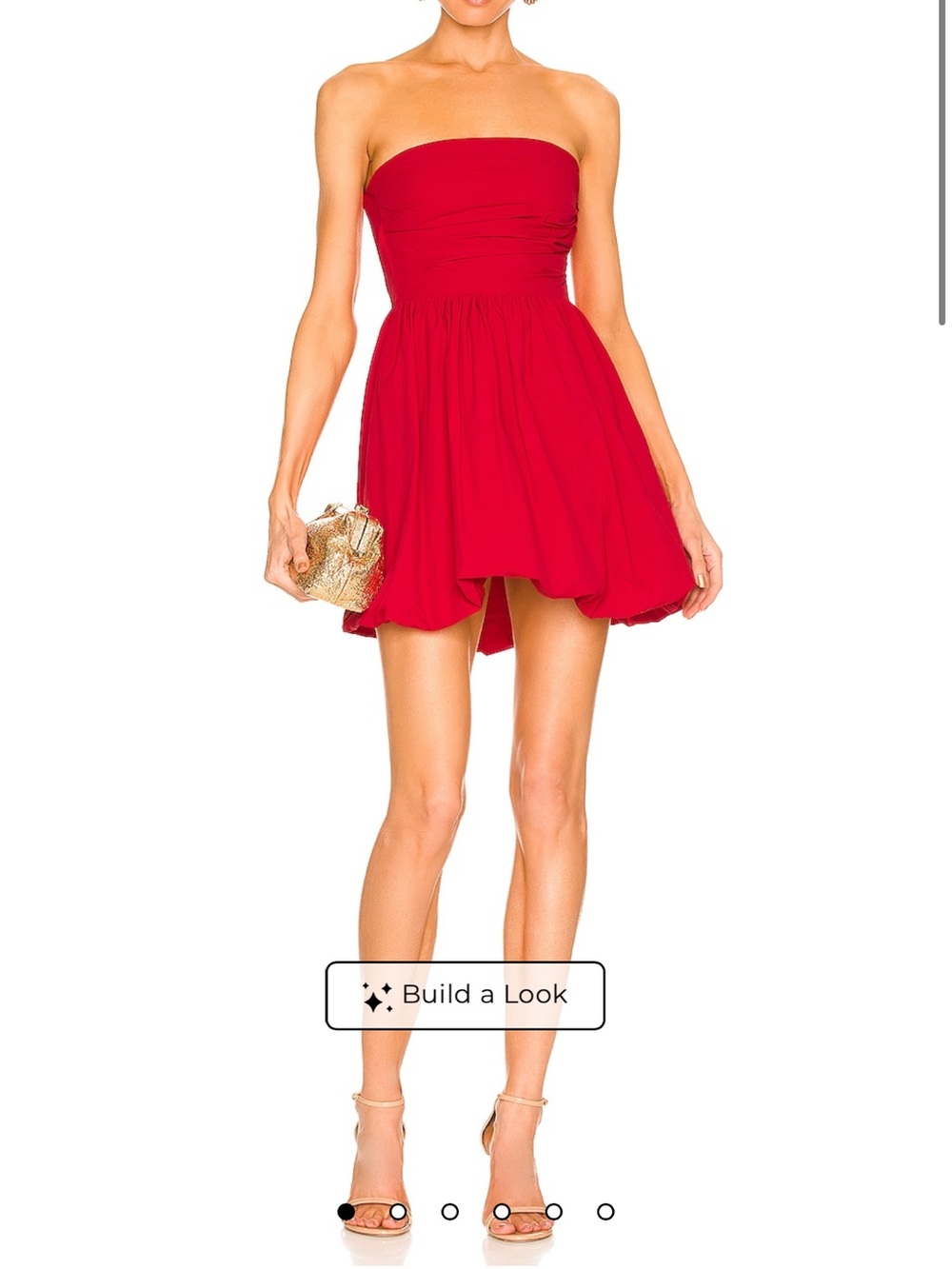 Amanda Uprichard Strapless Cherry Red Skater Dress